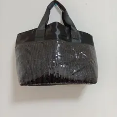 スパンコール ブラック トートバッグ