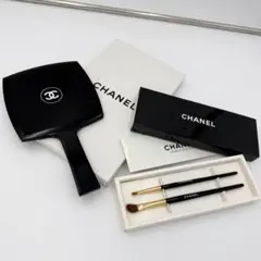 新品 CHANEL テクニカルメークアップブラシ2本セット&手鏡 ココマーク