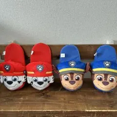 パウパトロール　マーシャル　チェイス　ぬいぐるみスリッパ