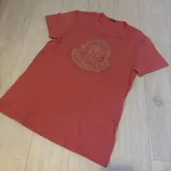 モンクレール ピンク ロゴ刺繍 半袖Tシャツ　正規品