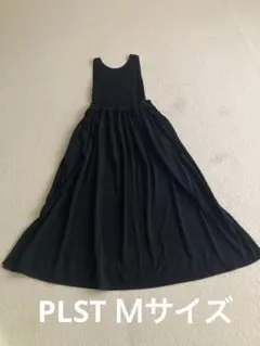 ブラック ノースリーブ ロングワンピース M