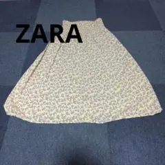 ZARA 花柄フレアロングスカート