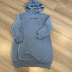 SISTER JENNI フード付きワンピース ブルー　裏起毛　140センチ