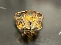 K18 琥珀 アンバーすゴールドリング 11号 18金指輪 18K Au750 - メルカリ