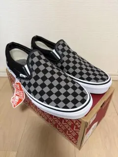 VANS スリッポン ブラック/グレー 27.0cm 未使用品【中古】