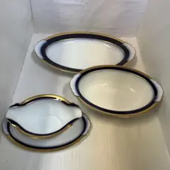 大倉陶園　瑠璃　金蝕　食器セットのサムネイル