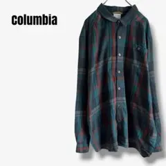 sy41426 コロンビア チェックシャツ 長袖　コットン ビッグ　アウトドア