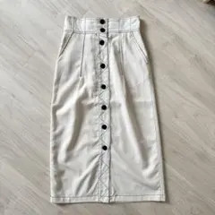 コロニ-2139 ハイウエスト ホワイトタイトスカート スカート ロングスカート