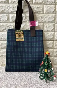 新品未使用　KALDI 2025ウィンターバッグ チェック柄トートバッグ