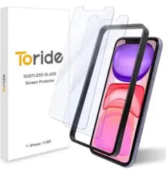 Toride ホコリが入らない iPhone 11/XR用 ガラスフィルム 2枚