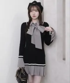 LIP SERVICE シャツドッキングプリーツワンピース