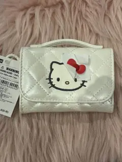 サンリオ ミニチュアキルト ウォレット形コインパース キティ ホワイト
