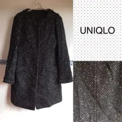 ユニクロ ◆ノーカラー カットオフツイードジャケット◆ 即購入OK♬