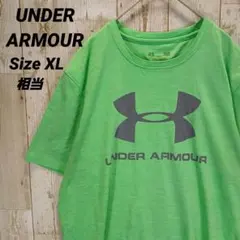 US古着 UNDER ARMOUR ロゴTシャツ グリーン XL相当 半袖のサムネイル