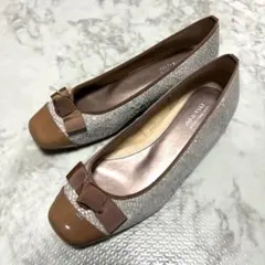 34新品 22cm 本革 レザー日本製CLUB DE SAKIパンプス