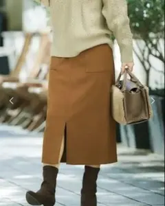 ルクールブラン　ハイウエストポケットタイトスカート