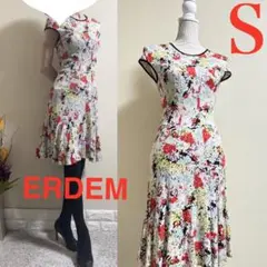 美品！ERDEM アーデム　キャサリン妃　花柄　高級　ストレッチ　ワンピース S