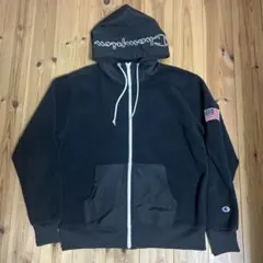 Champion ブラック フリース　ジップパーカー Ｌ　チャンピオン