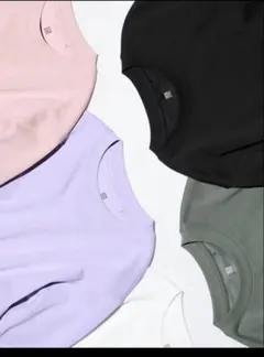 ユニクロ　エアリズムコットンクルーネックＴシャツ　ピンク　120cm