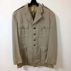 ベージュ ミリタリージャケット 4ポケット