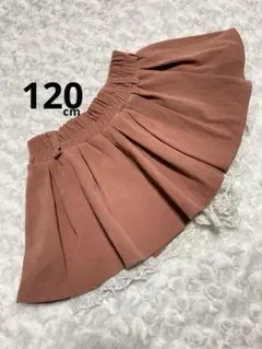 ショートパンツ　120 スカート風　ピンク　レース　スカパン