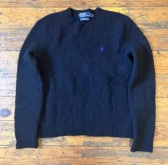Polo by Ralph Lauren ケーブル編みセーター L ブラック