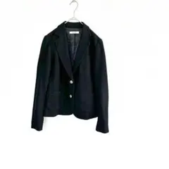 SPB ウール混 紺 シンプル スーツ ジャケット オフィス セレモニー【M】