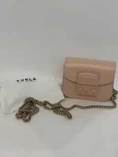 FURLA フルラ メトロポリス マイクロ ミニ ショルダーバック ライトピンク