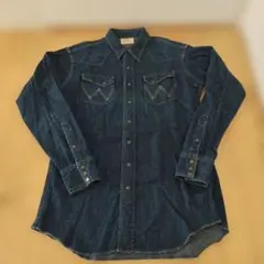 Wrangler デニムシャツ ウエスタンシャツ インディゴ　ビンテージ