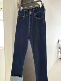 Chico ダークブルー スキニーデニム ハイウエスト