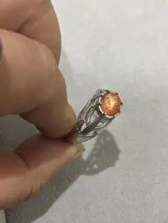 一点物　希少品　天然高品質サンストーンリング