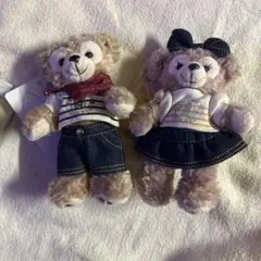 ダッフィー シェリーメイ ぬいぐるみバッジ　2013 デニムコスチューム