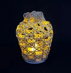 編み込みデザイン キャンドルライトホルダー