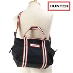 新品タグ無　ハンター　HUNTER 2WAY ショルダーバッグ 黒 トートバッグ