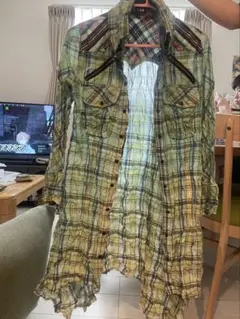 L.G.B. チェック柄シャツ７部袖のサムネイル
