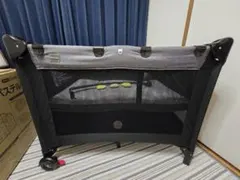 Brotih 折りたたみ式ベビーベッド グレー ブラック ブロティッシュ