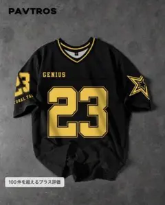 SHEIN スポーティーナンバープリントシャツ 半袖