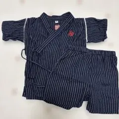 甚平 紺色ストライプ 95cm以下