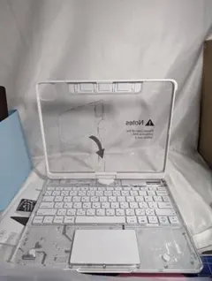 iPadキーボード付きケース　iPad 12.9/13インチ共用　透明&ホワイト