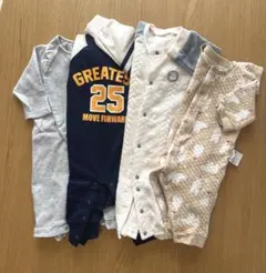 カバーオールセット グレー・ベージュ ・ネイビー　60〜70cm