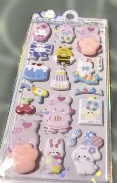 肉球ぷっくりシール　ドリーム　 ステッカー パステルカラー