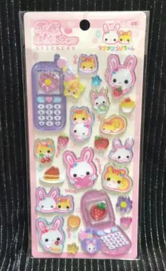 平成はっぴーフォンステッカー☆フワフワらびちゃん☆クラックス
