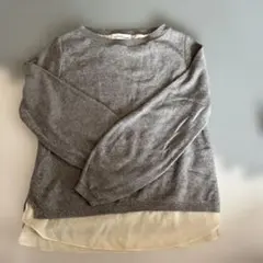 ユナイテッドアローズGREEN LABEL RELAXING グレーラメ糸ニット