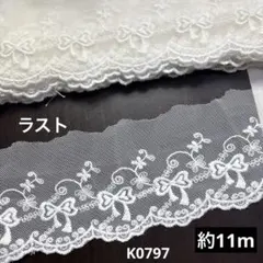 綿刺繍　デザインレース約11m