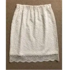美品 ひざ丈 レース タイトスカート　グローバルワークのサムネイル