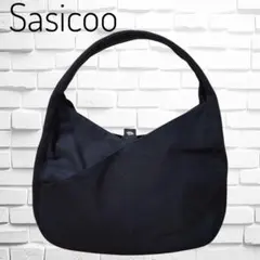 良品✨️Sasicoo 刺し子織と帆布の異素材コンビバッグ 黒 レディース