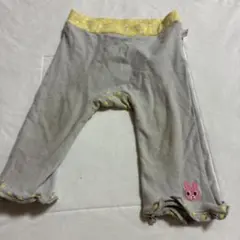 ミキハウス　Hot Biscits うさぎ刺繍付きドット柄パンツ 90