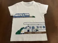 familiar ファミリア　おはなしTシャツ　新幹線と電車　100㎝　日本製