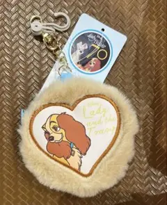 しまむら　ディズニー　わんわん物語　レディ　ポーチ　ファー　ラウンドポーチ