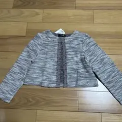 新品未使用☆コムサイズム　グレーボレロカーディガン②120㎝